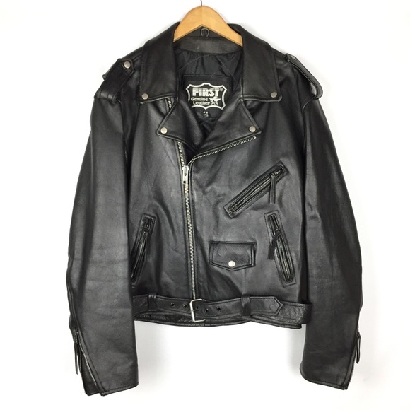 Vintage Other - Vintage 80’s genuine leather biker Moto jacket